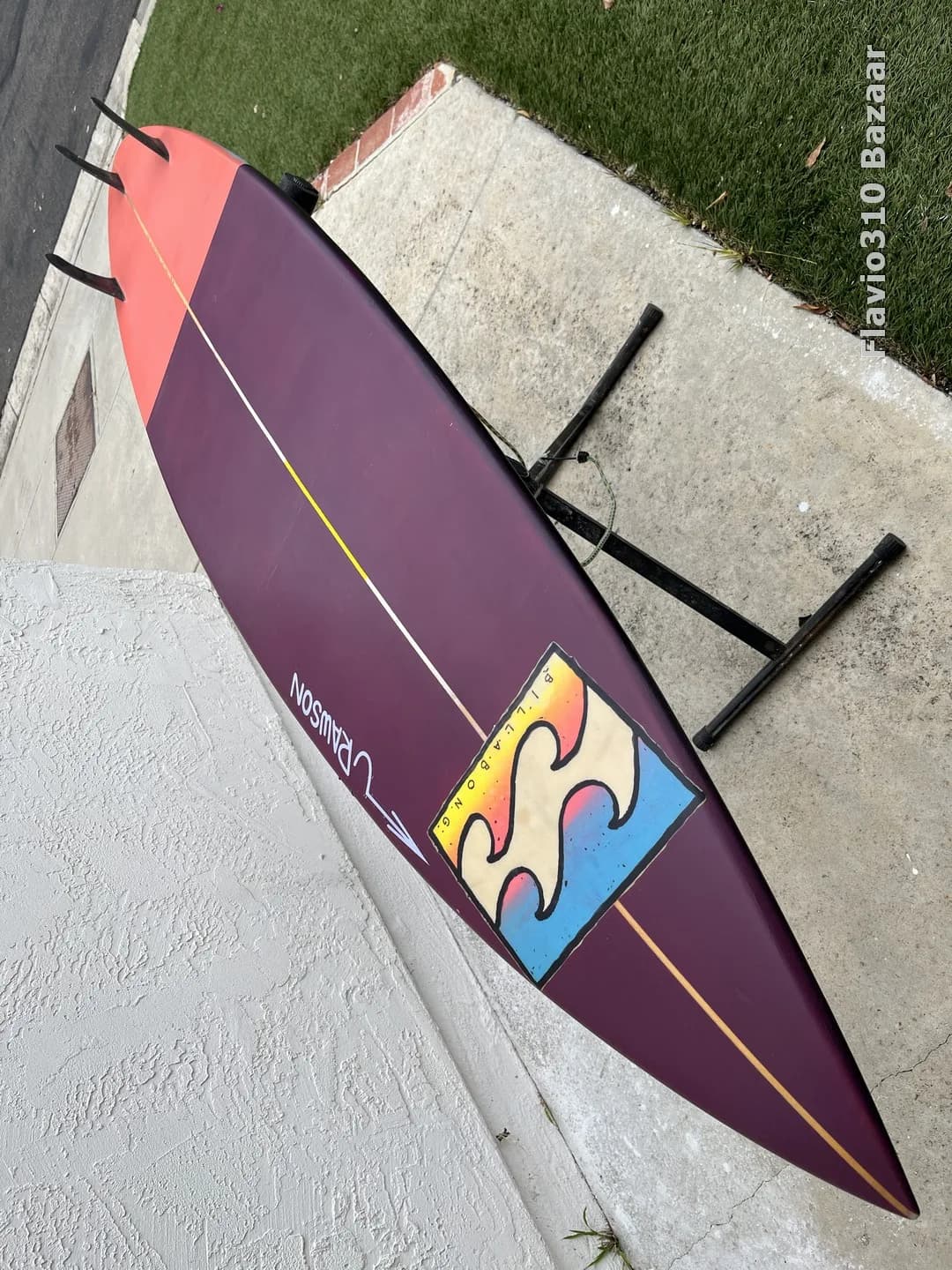 1990s YBAN Billabong Pipeline Step Up 6'9 Painted Over READ (7 of 12)