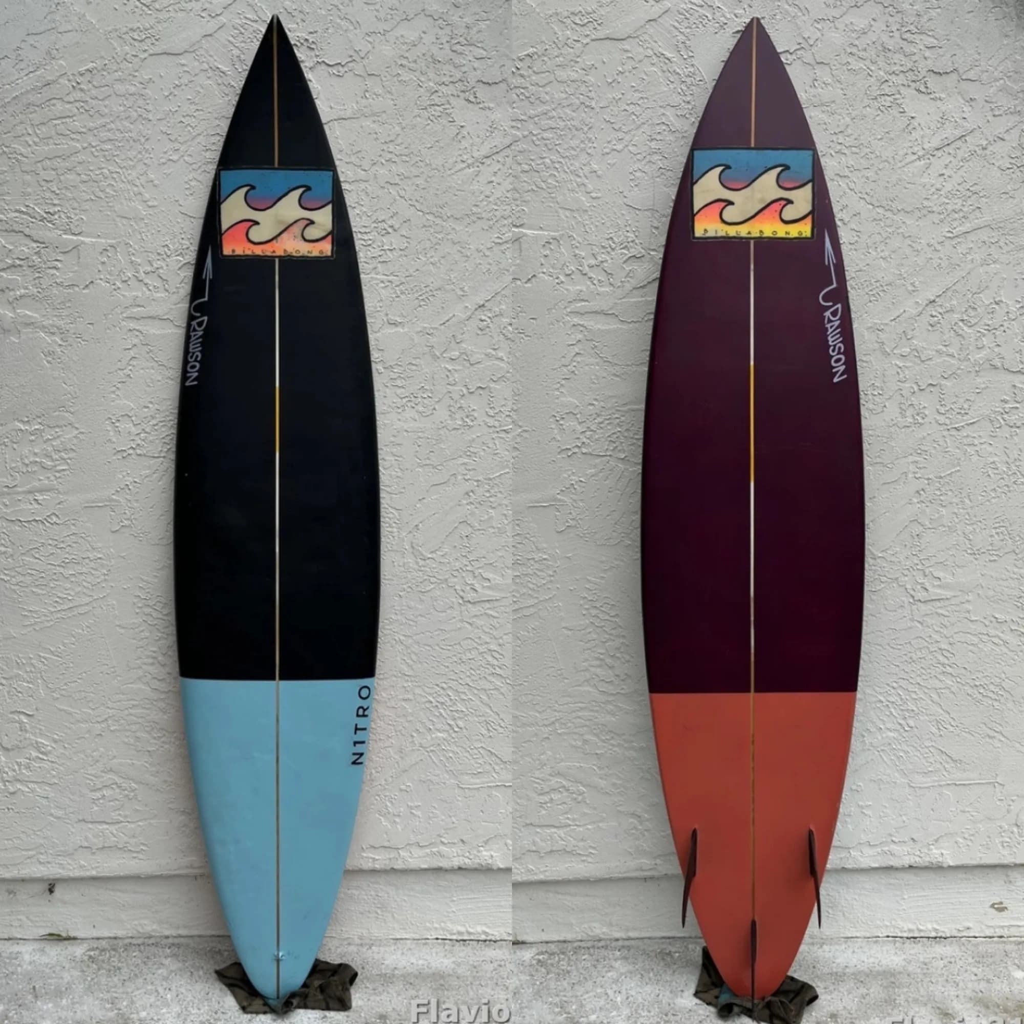 1990s YBAN Billabong Pipeline Step Up 6'9 Painted Over READ (1 of 12)